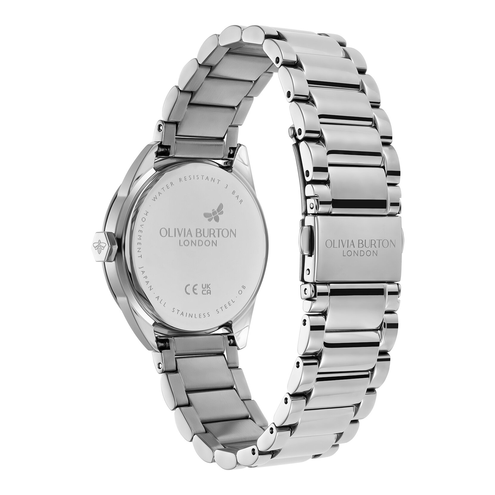 34mm Geo Forest Green & Silver Bracelet Watch