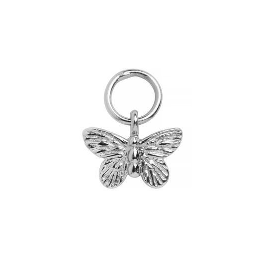 Butterfly Huggie Charm Silver