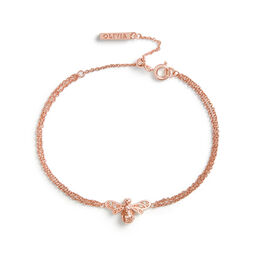 Sparkle Bee Rose Gold Chain Bracelet
