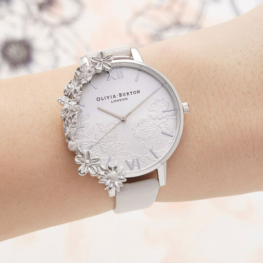 Case Cuff Lace Detail Blush & Silver