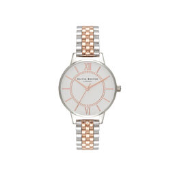  Wonderland Bracelet Silver And Rose Gold Mix Watch 