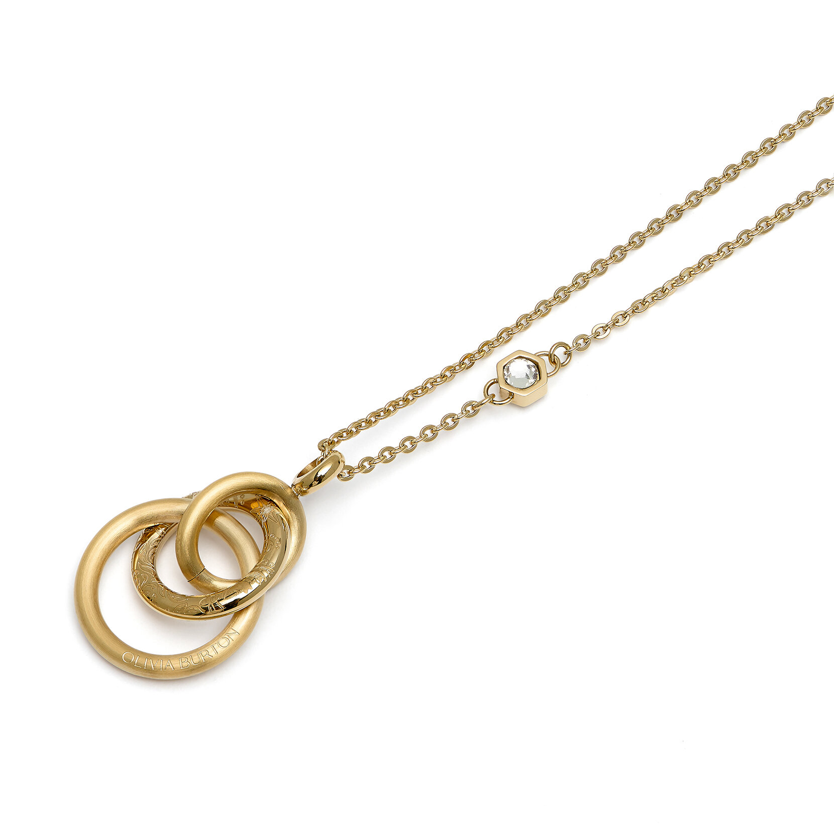 Encircle Gold Plated Pendant Necklace