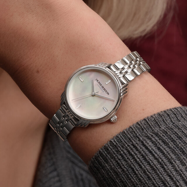 30mm Art Deco 2.0 Ivory & Silver Bracelet Watch