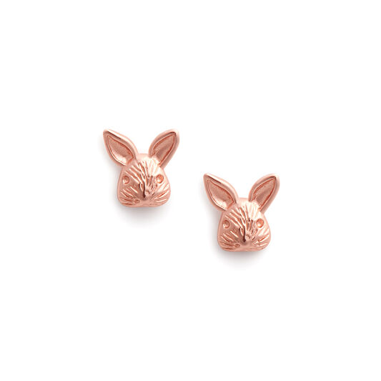 3D Bunny Studs Rose Gold