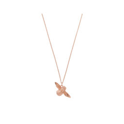 3D Bee Pendant Necklace Rose Gold