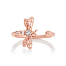Dancing Dragonfly Ring Rose Gold