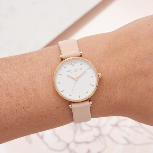T-Bar Nude Peach & Rose Gold Watch