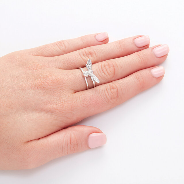 Silver Bee Ring