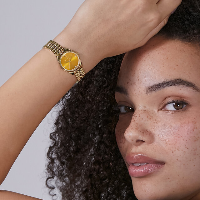 25mm Highbury Golden Hour & Gold Bracelet Watch