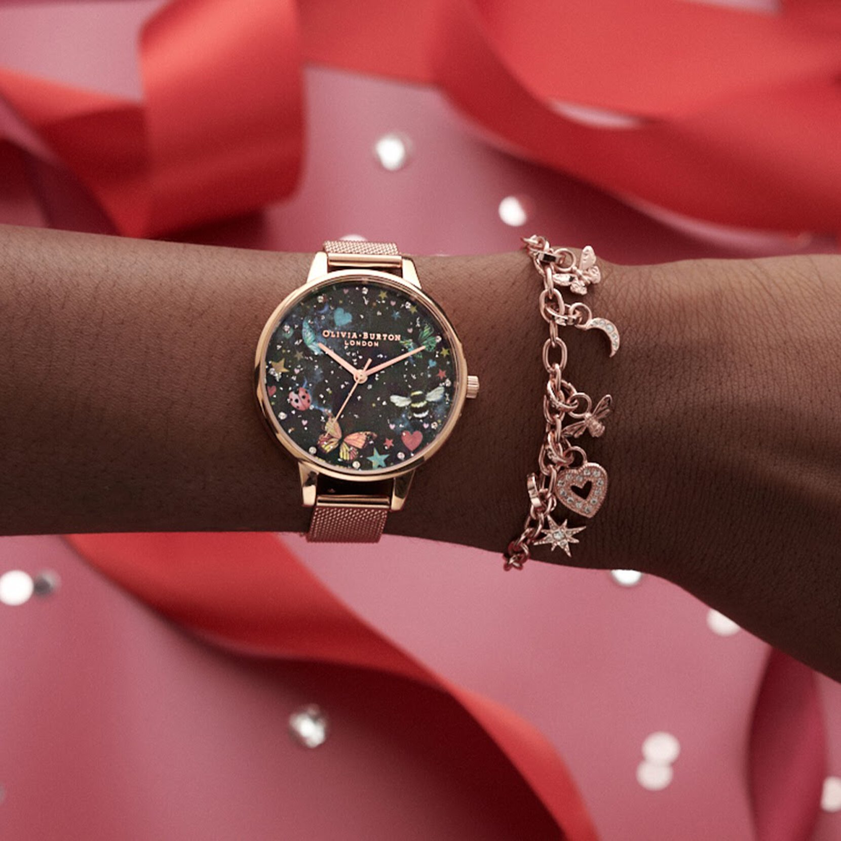 Rose Gold Charm Bracelet S/M