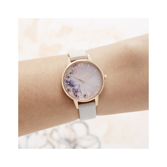 Watercolour Florals Midi Dial Watch
