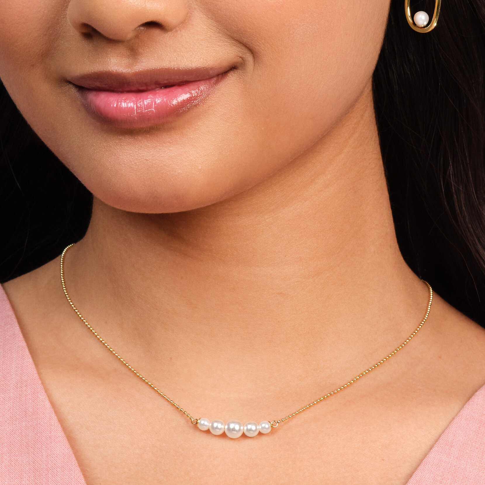 Pearls & Beads Gold Plated Necklace