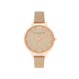Woven Dial  Toffee & Pale Rose Gold