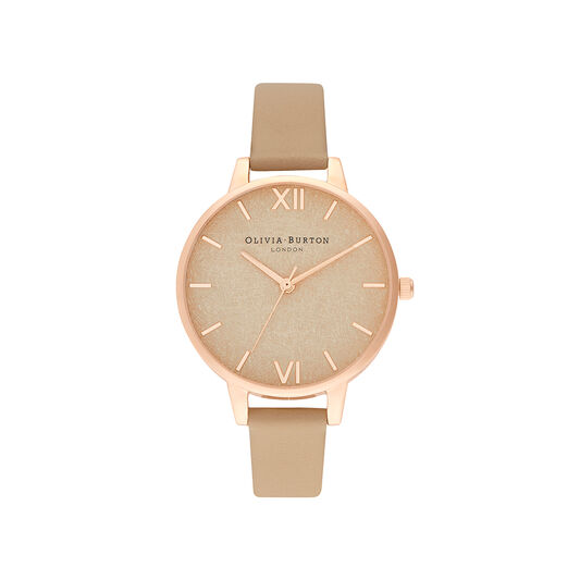 Woven Dial Toffee & Pale Rose Gold