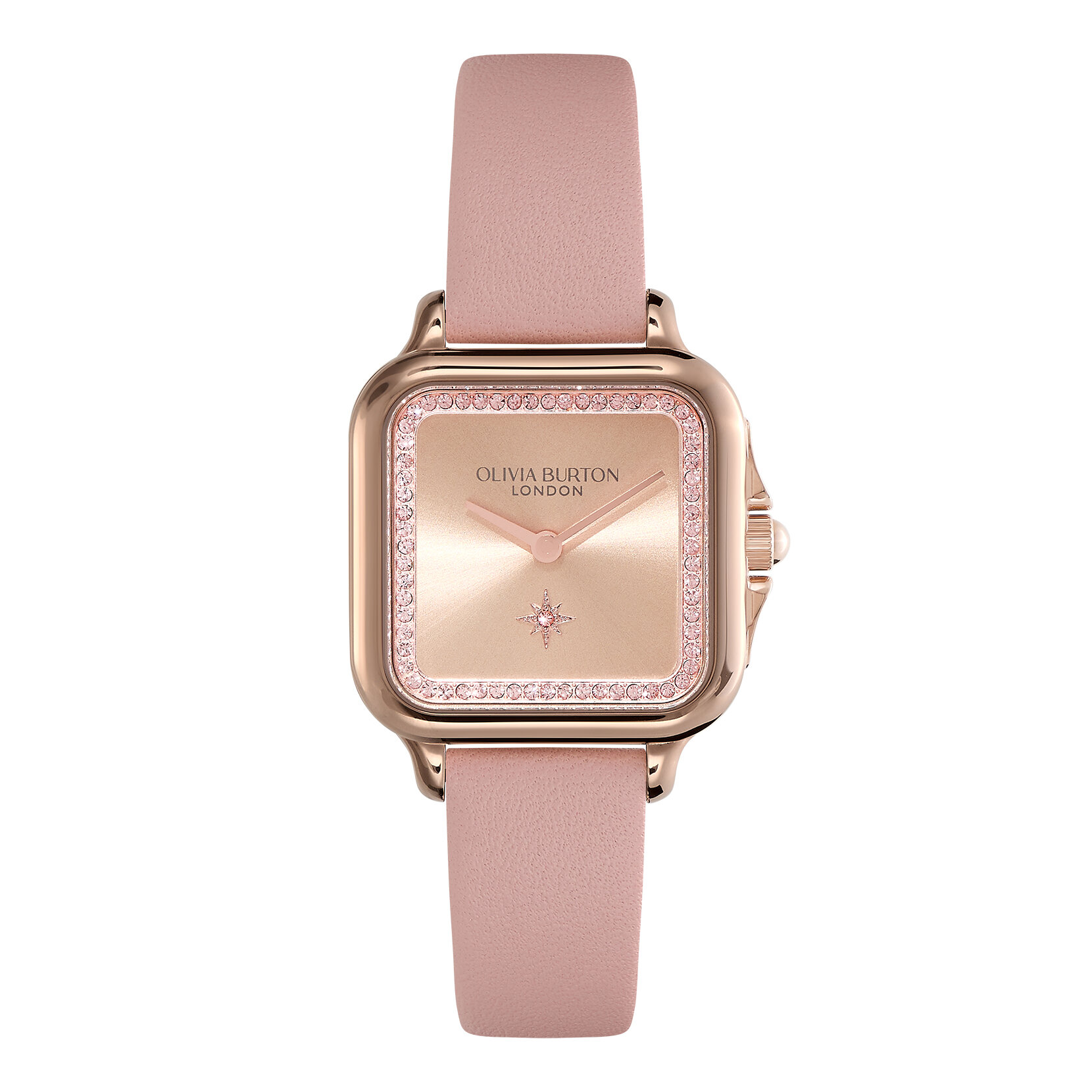 28mm Grosvenor Rose Gold & Mellow Rose Leather Strap Watch