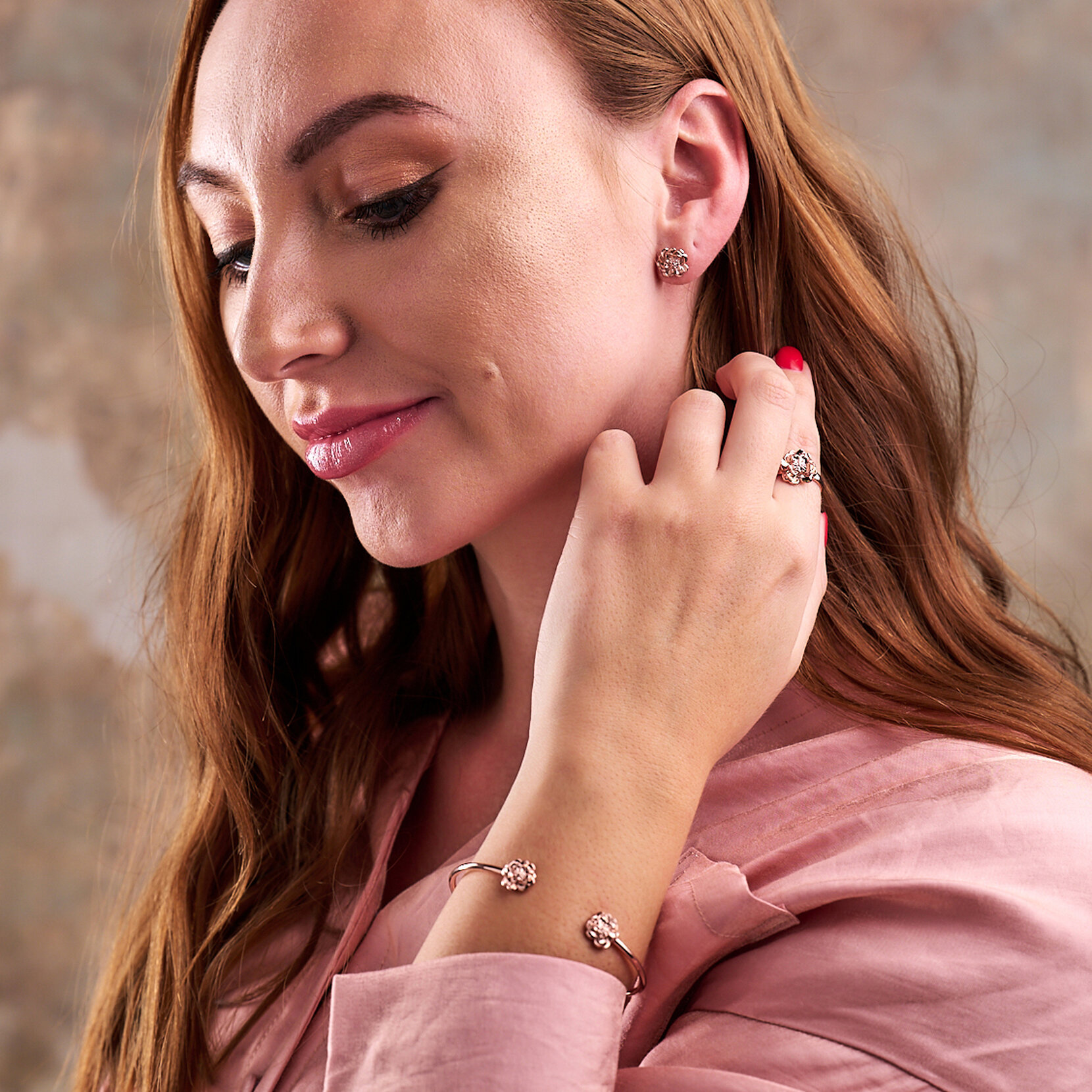 Rose Gold Flower Ring