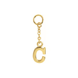  C Alphabet Huggie Charm Gold 