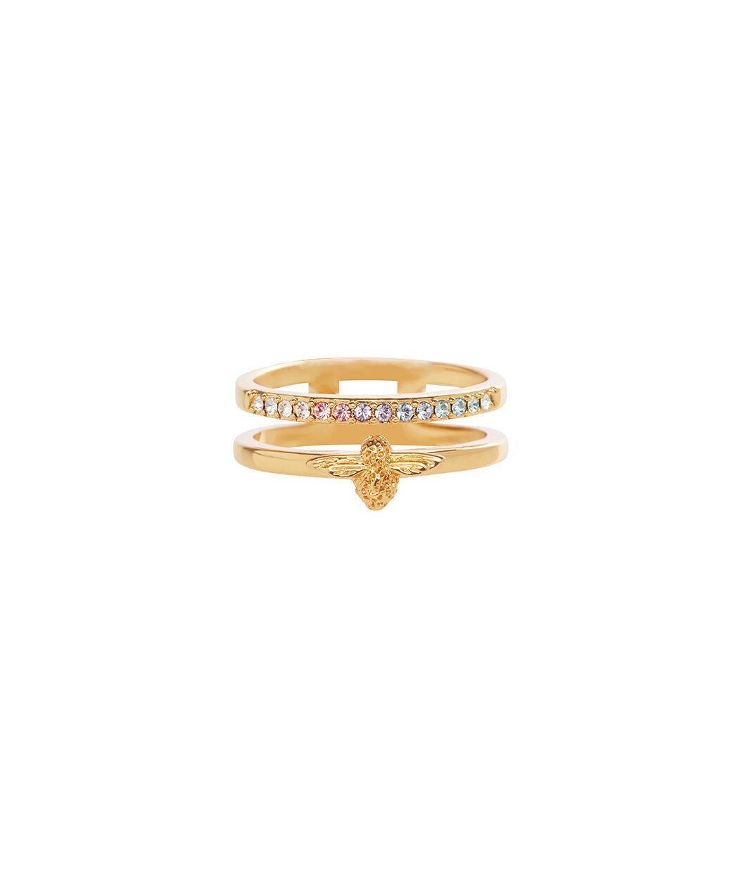 Rainbow Bee Ring Gold Olivia Burton London
