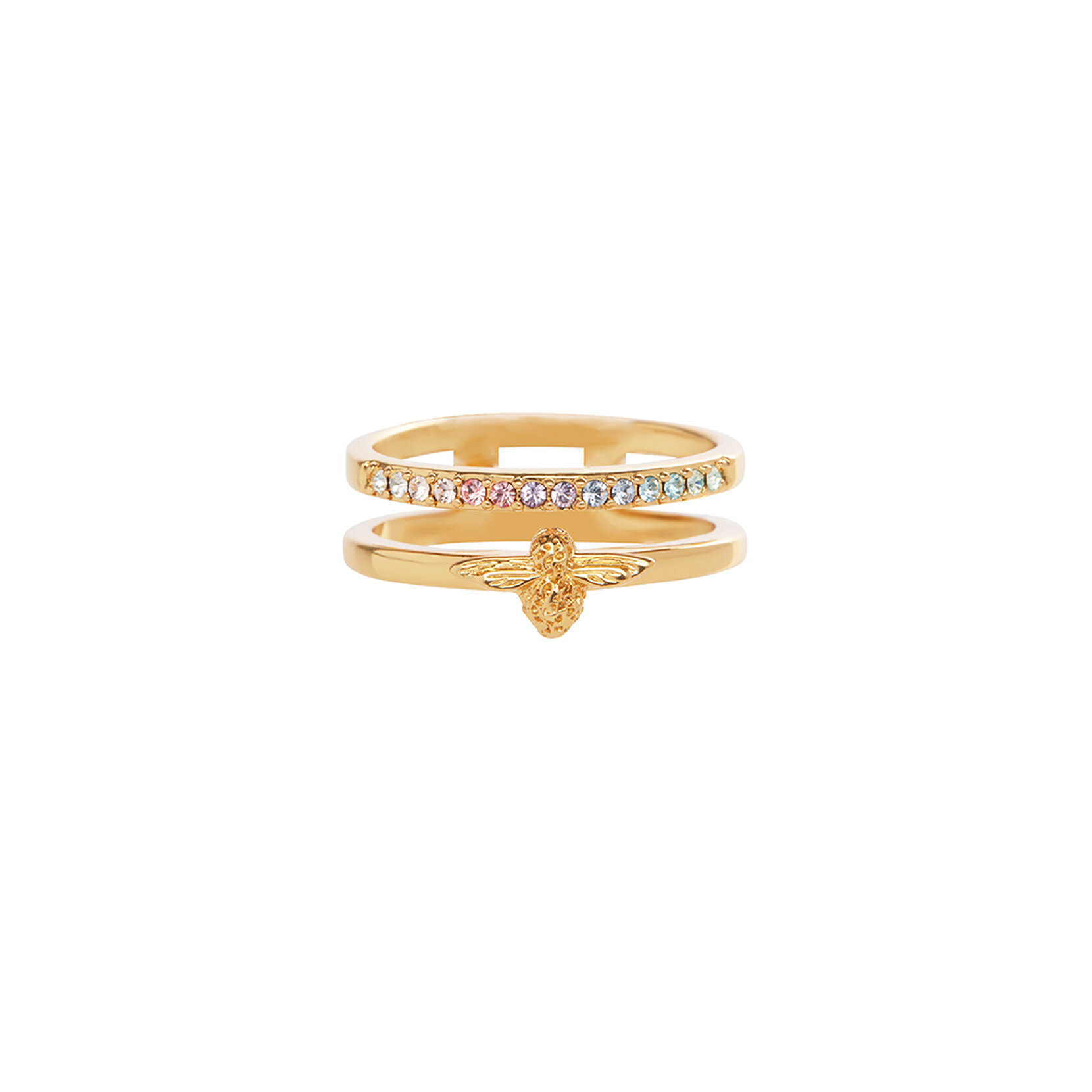 Rainbow Bee Gold Ring