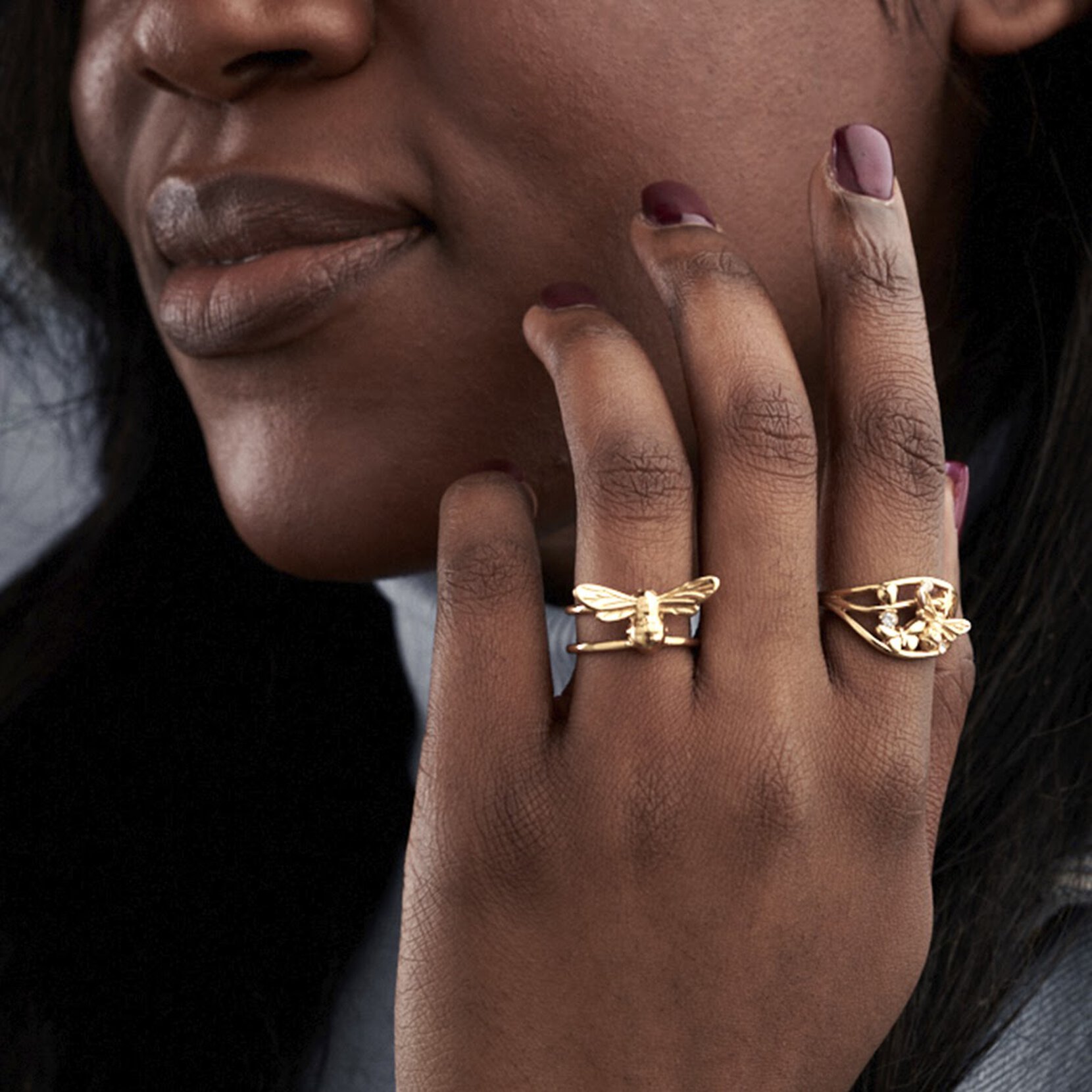 Gold Cluster Ring L