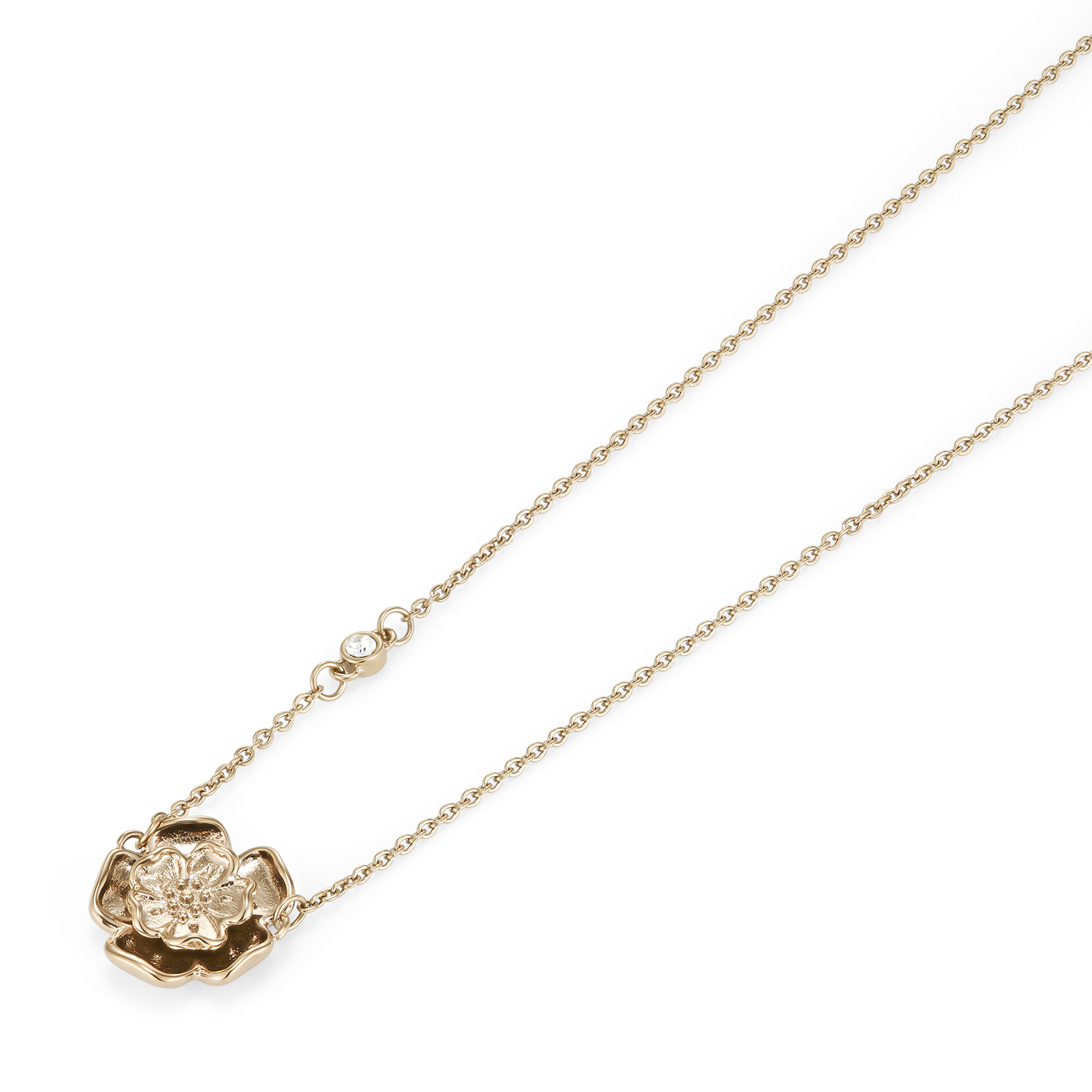 Tudor Rose Rose Gold Pendant Necklace