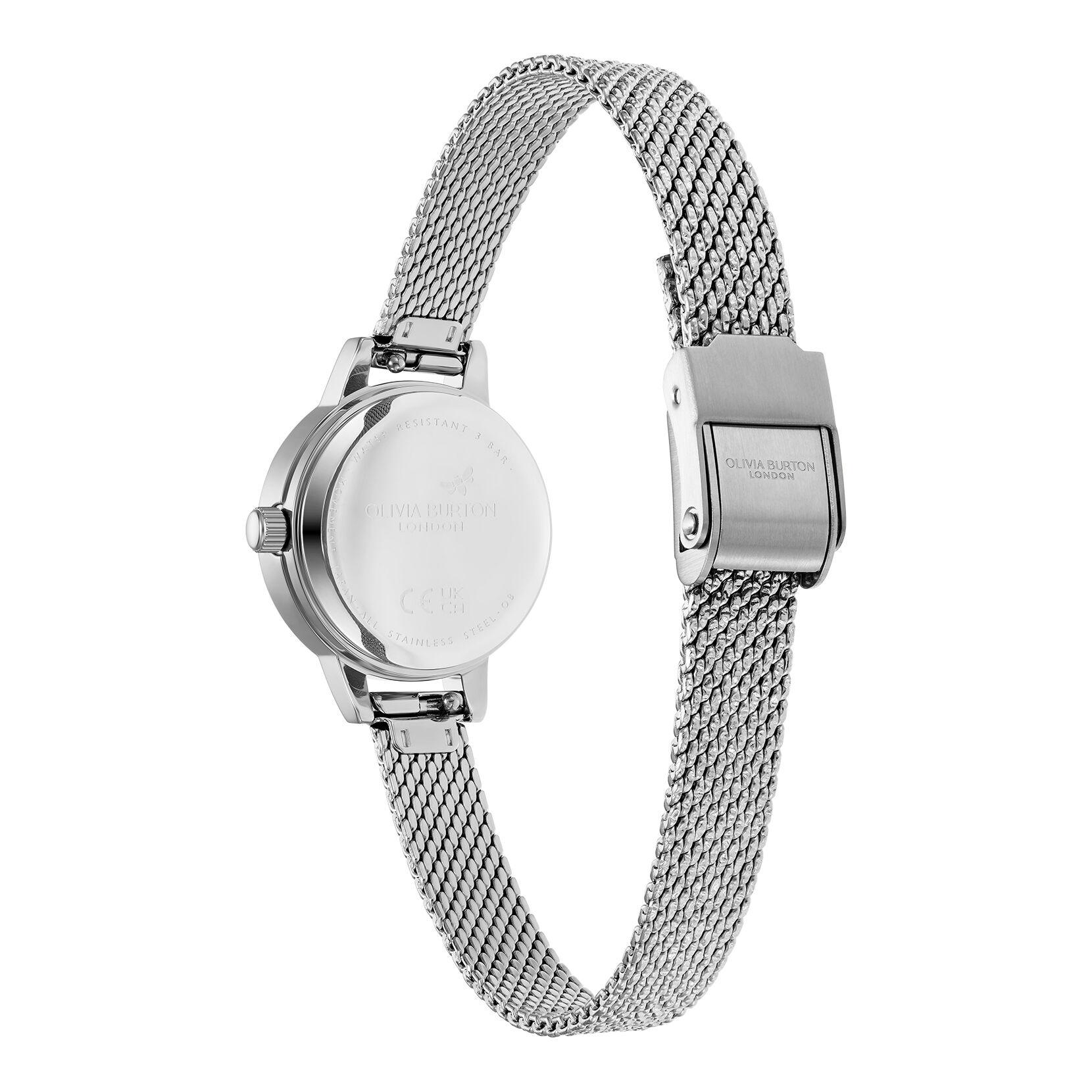 Olivia burton watch silver mesh store