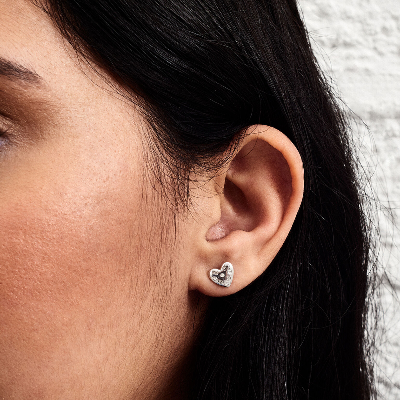 Classic Heart Silver Studs