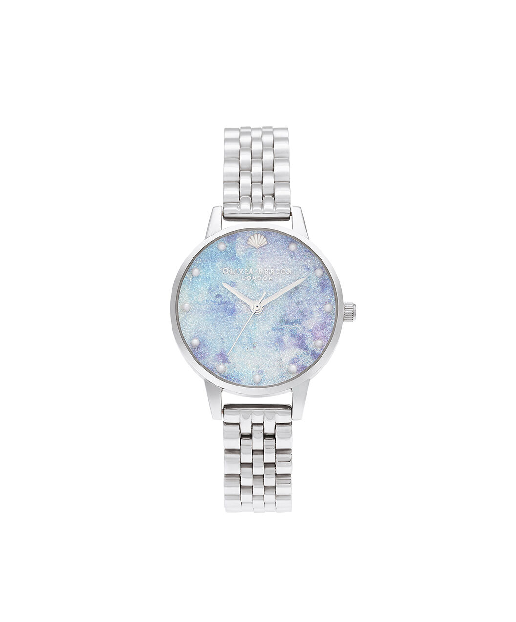 Deep Sea Midi Dial Faux Pearl Markers Silver Watch Olivia Burton