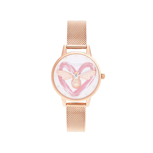 Olivia Burton You Have My Heart Lucky Bee Women's Watch, 30mm