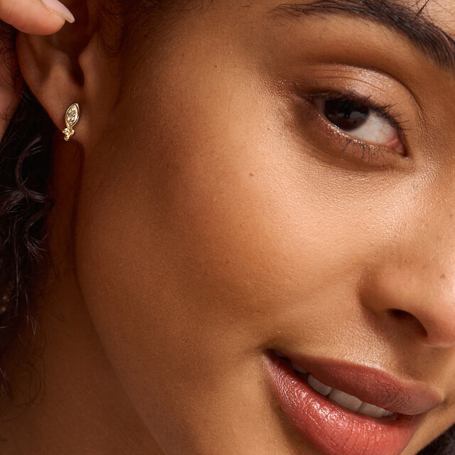 Dainty Gold Plated Stud Earrings
