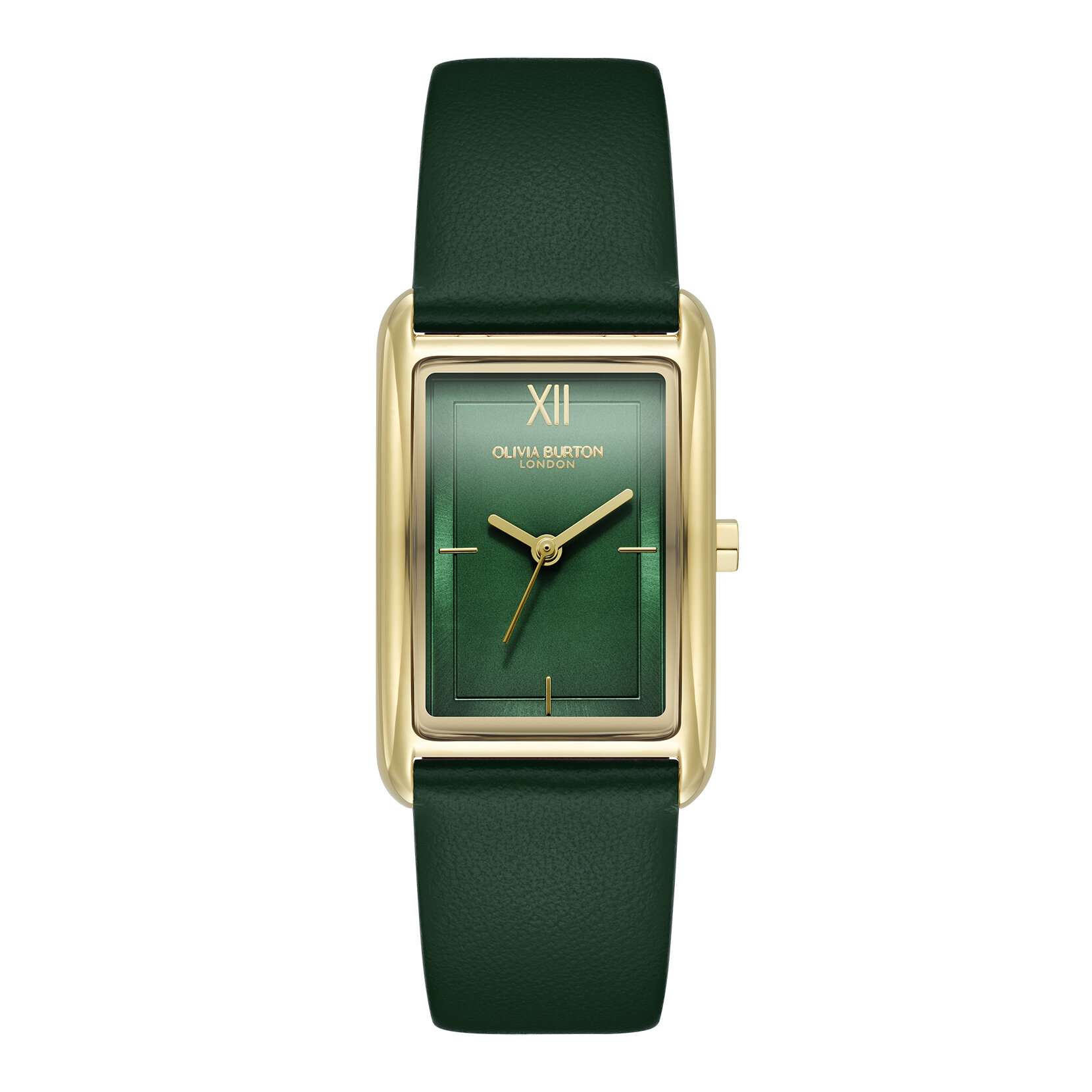 23mm Grove Gold & Forest Green Leather Strap Watch