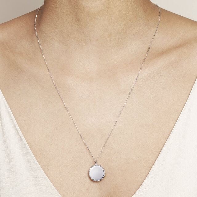 Silver Disc Necklace