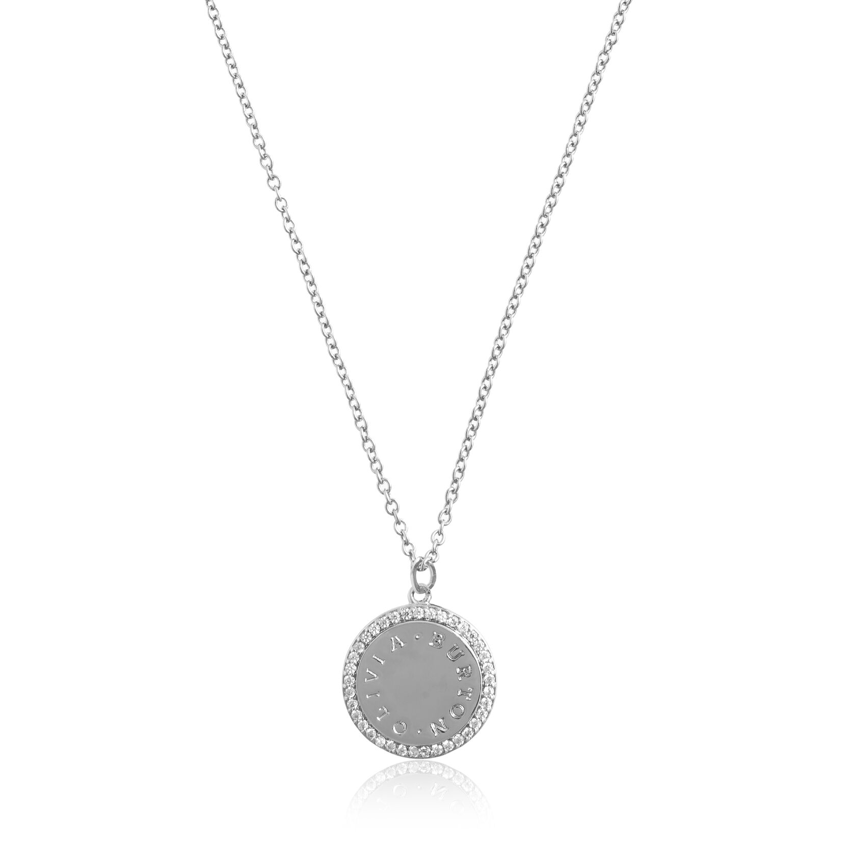 Bejewelled Classics Disc Silver Necklace