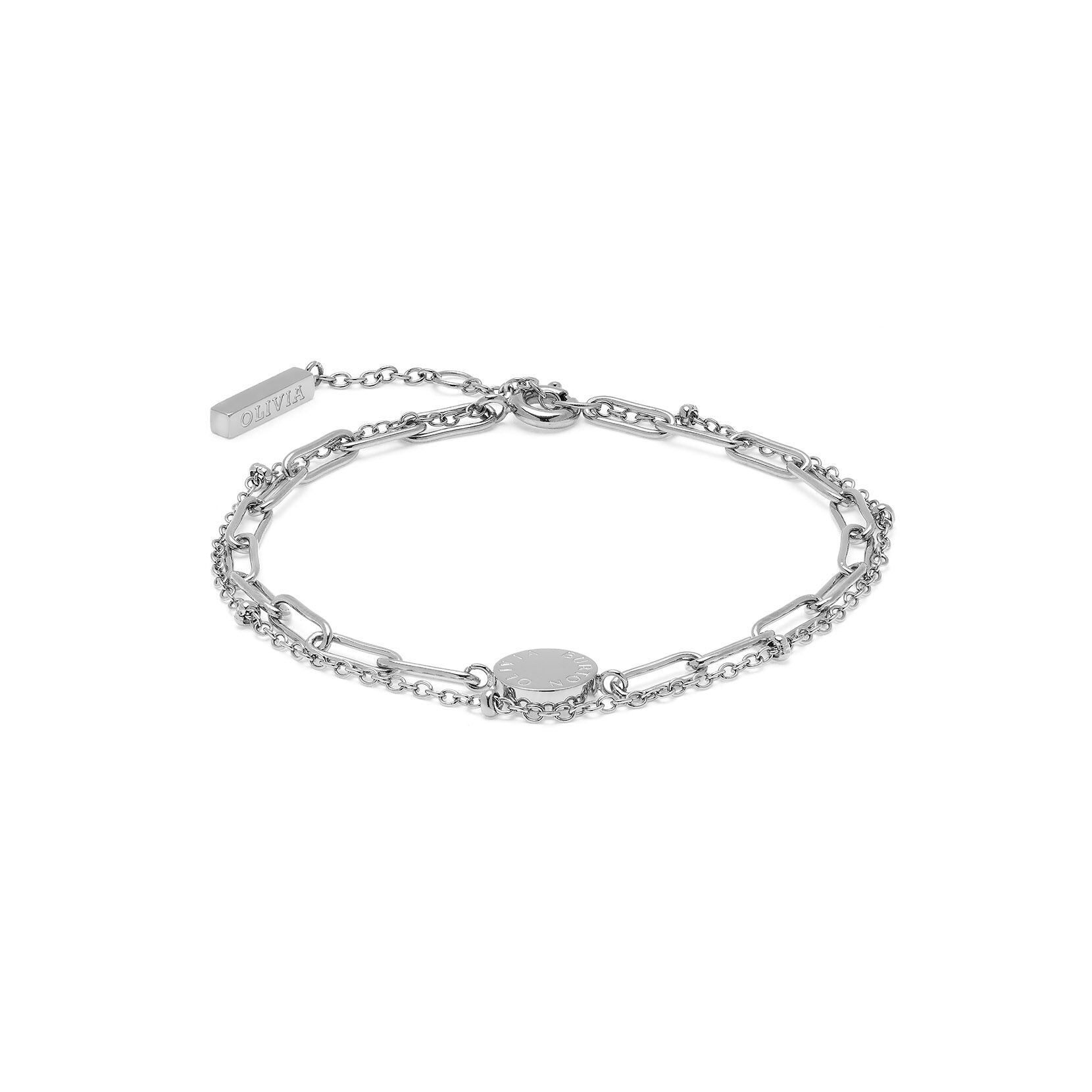 Classic Illusion Silver Stacking Bracelet | Olivia Burton London