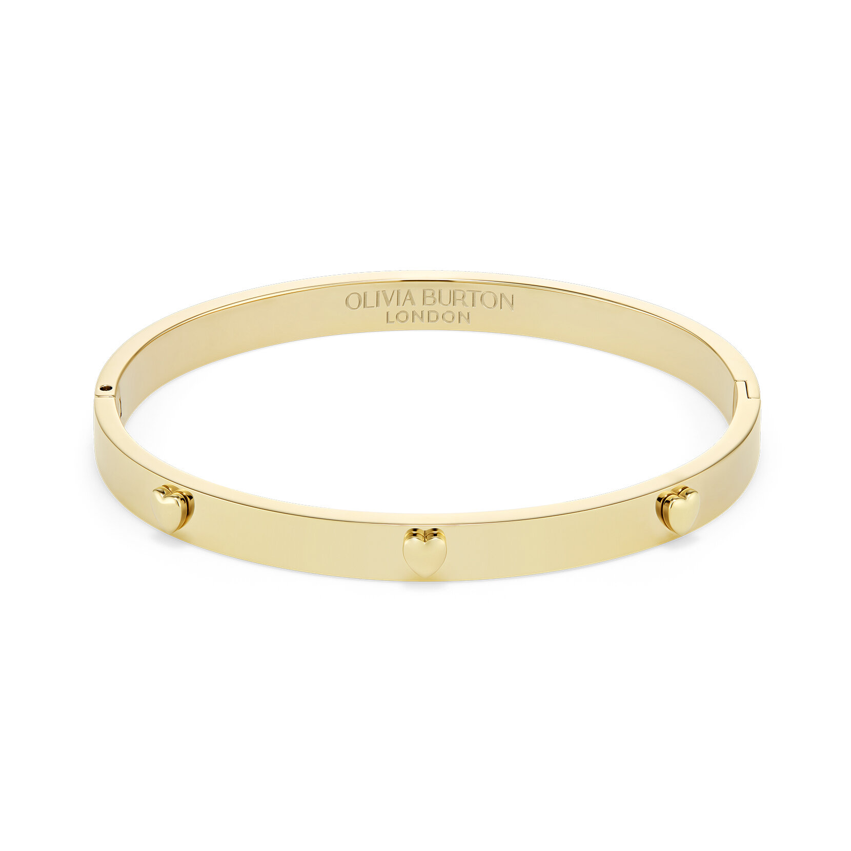 Mini Heart Gold Plated Bangle