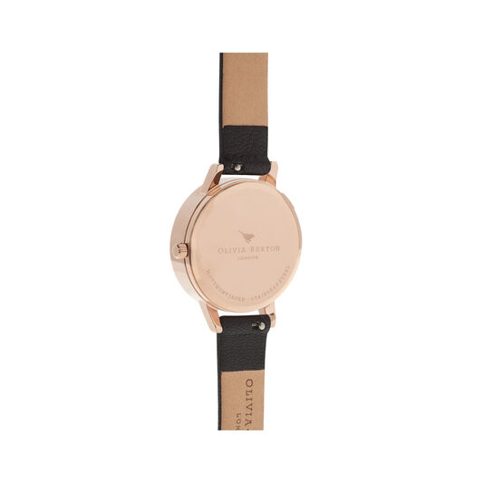 Flower Show 3D Daisy Black & Rose Gold Watch
