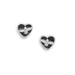 Love Bug Studs Black & Silver