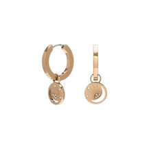 Celestial Sun Rose Gold Plated Hoop Earrings