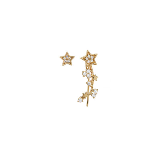 Celestial Star Crawler and Stud Earring