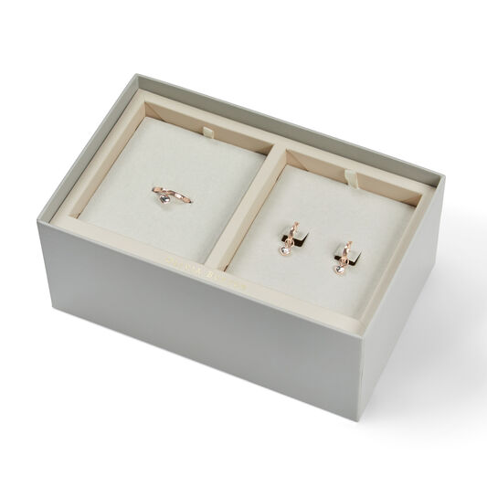 Interlink Heart Gift Set Rose Gold 