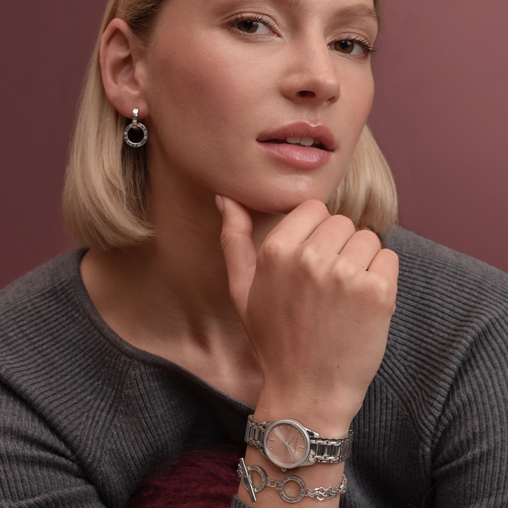 28mm Egerton Blush & Silver Bracelet Watch