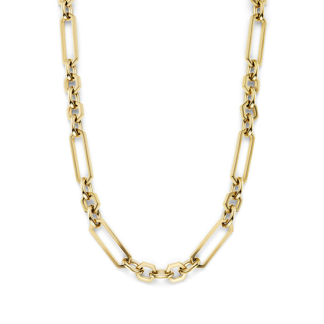Hex Link Gold Plated Necklace