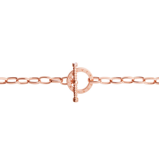 Bejewelled T-Bar Necklace Rose Gold