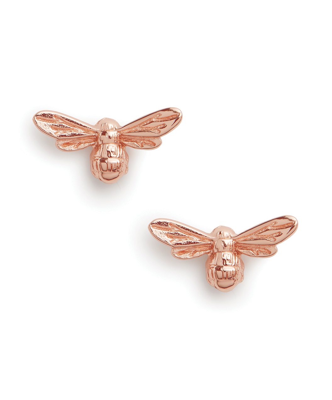 Lucky Bee Rose Gold Bee Hoop Earrings