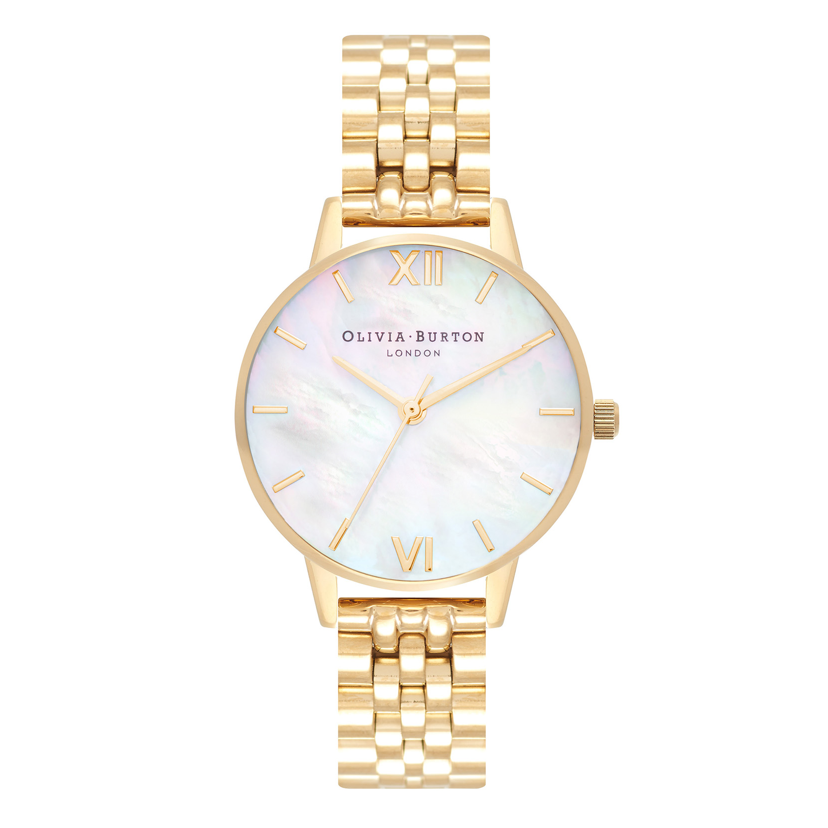 Classics 30mm White & Gold Bracelet Watch | Olivia Burton London